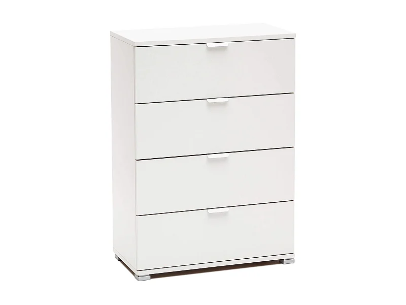 MilaniHome.it - cassettiera 4 cassetti per soggiorno cucina bagno fatto in Italia cm 60x38x85 hdi coloreBianco