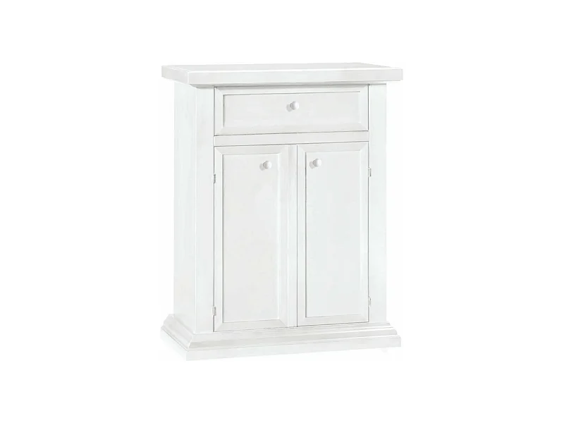 MilaniHome.it - Mobile Portatelefono In Legno Massello 64x32x80di coloreBianco
