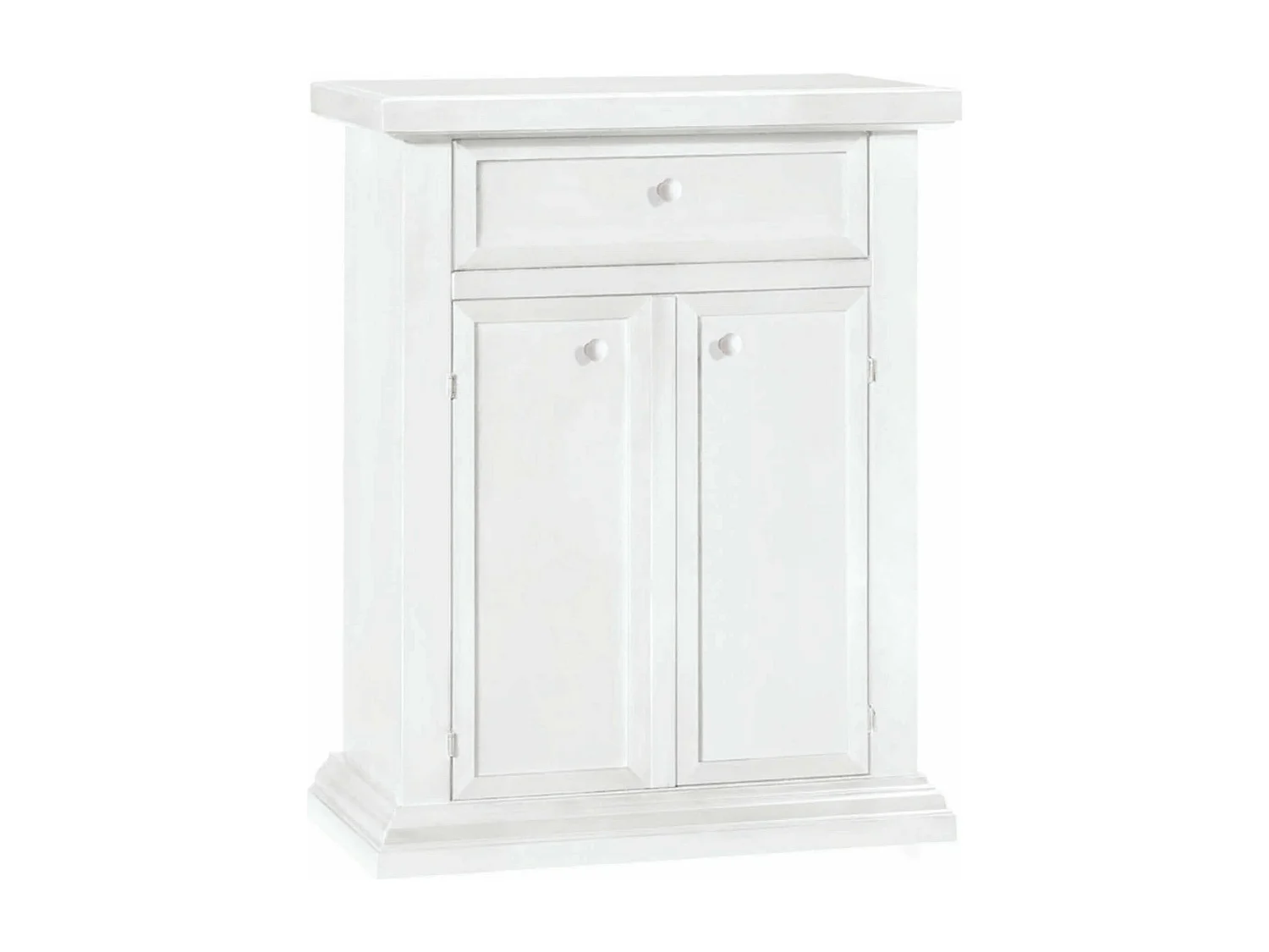 MilaniHome.it - Mobile Portatelefono In Legno Massello 64x32x80di coloreBianco