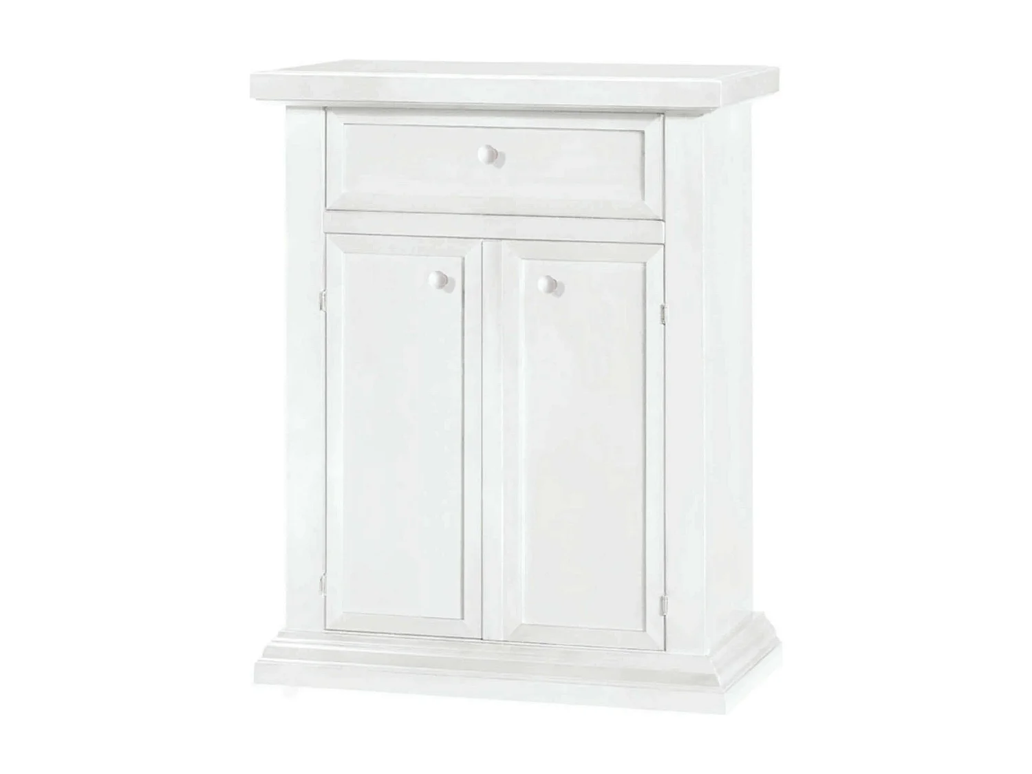 MilaniHome.it - Mobile Portatelefono In Legno Massello 64x32x80di coloreBianco
