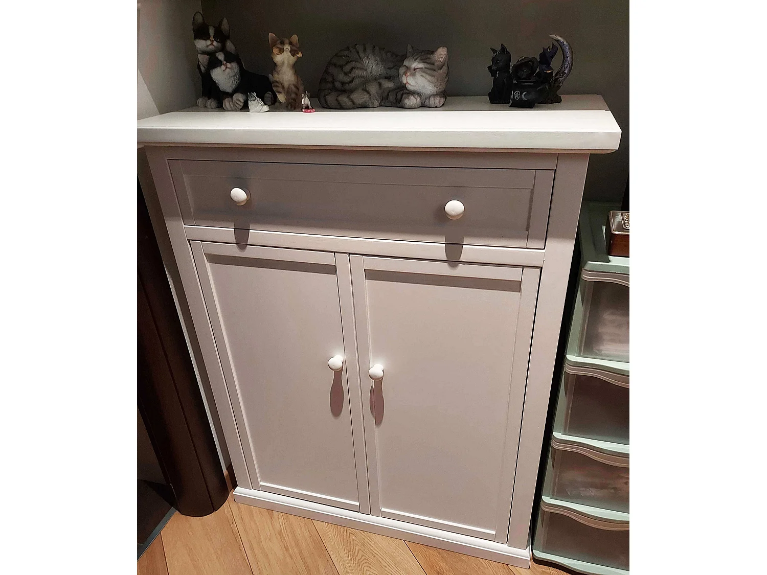 MilaniHome.it - Mobile Portatelefono In Legno Massello 64x32x80di coloreBianco