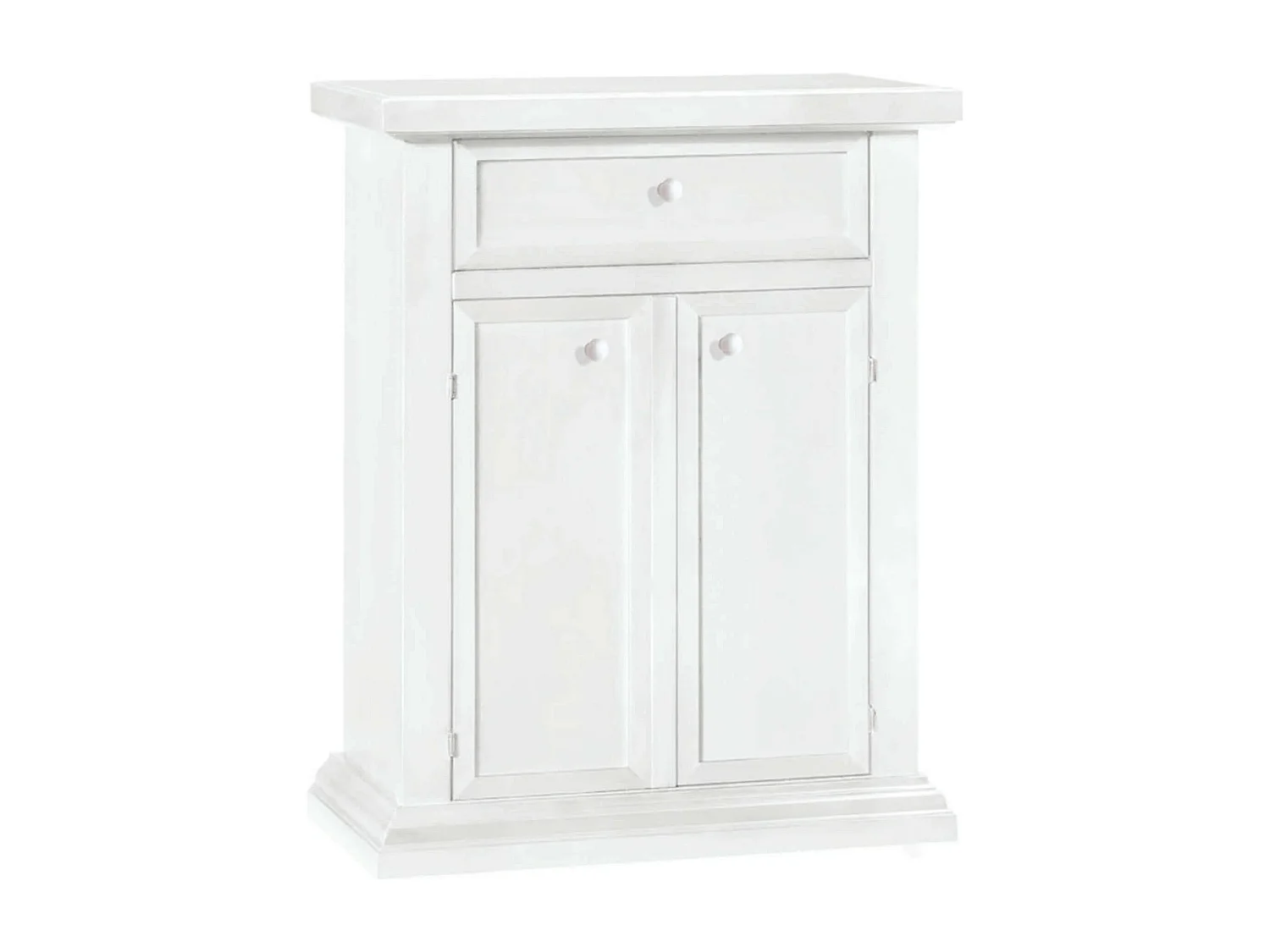 MilaniHome.it - Mobile Portatelefono In Legno Massello 64x32x80di coloreBianco