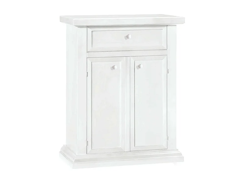 MilaniHome.it - Mobile Portatelefono In Legno Massello 64x32x80di coloreBianco