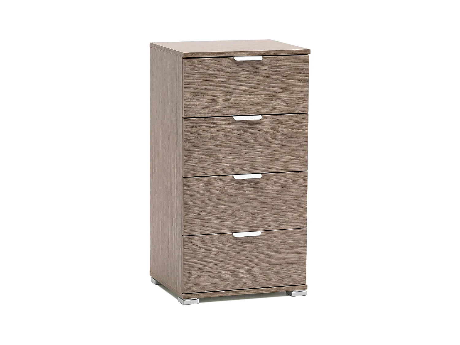 MilaniHome.it - cassettiera 4 cassetti per soggiorno cucina bagno fatto in Italia cm 45x38x85 hdi coloreRovere grigio