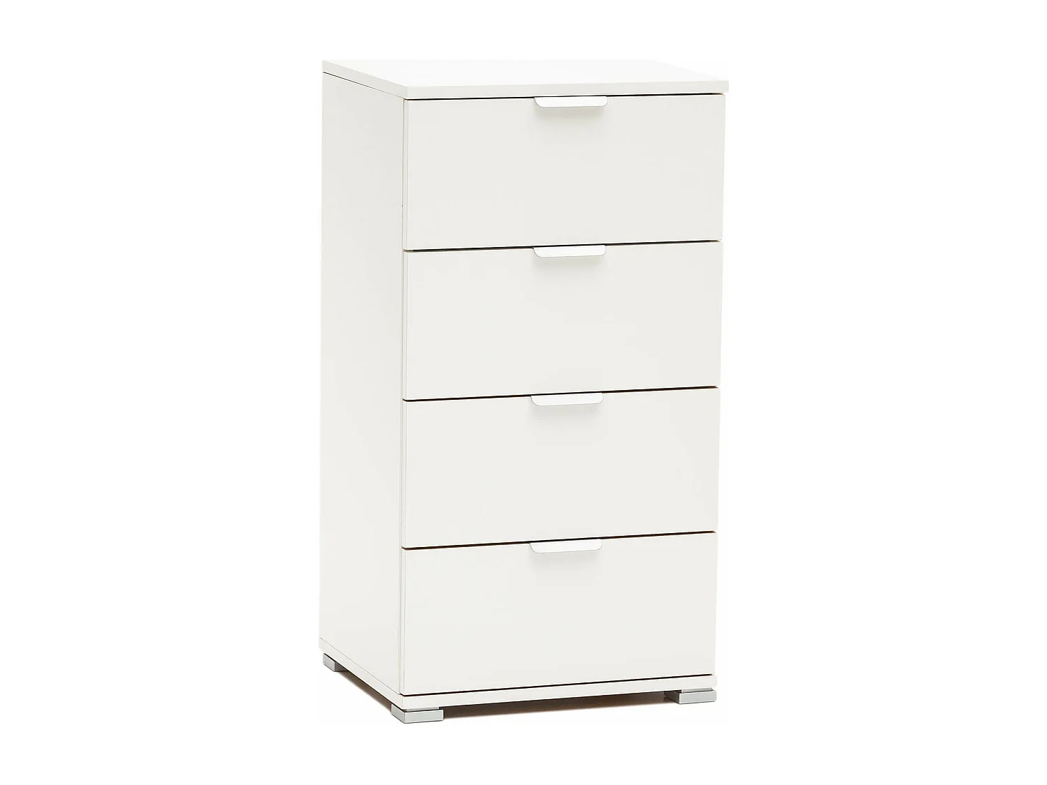 MilaniHome.it - cassettiera 4 cassetti per soggiorno cucina bagno fatto in Italia cm 45x38x85 hdi coloreBianco