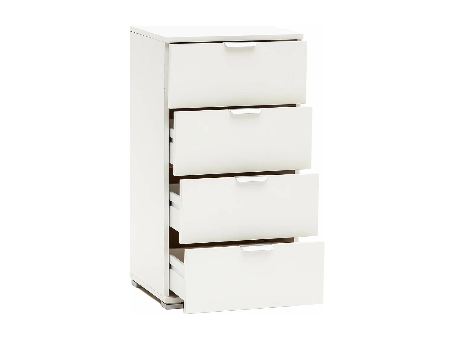 MilaniHome.it - cassettiera 4 cassetti per soggiorno cucina bagno fatto in Italia cm 45x38x85 hdi coloreBianco