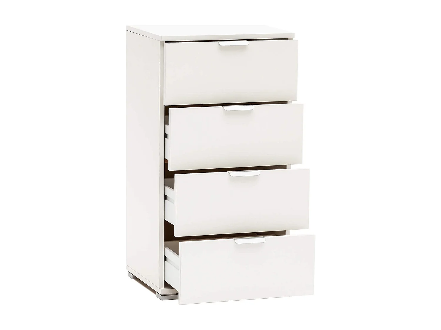 MilaniHome.it - cassettiera 4 cassetti per soggiorno cucina bagno fatto in Italia cm 45x38x85 hdi coloreBianco
