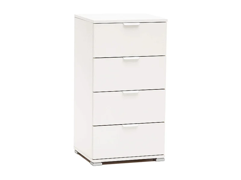 MilaniHome.it - cassettiera 4 cassetti per soggiorno cucina bagno fatto in Italia cm 45x38x85 hdi coloreBianco