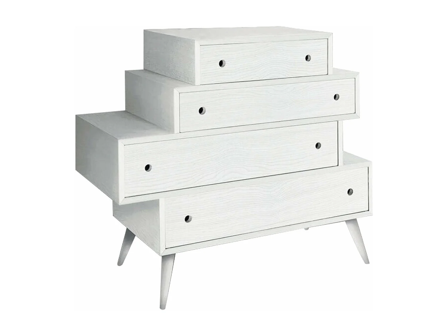 MilaniHome.it - Cassettiera Abete Spazzolato Cm 110x45x95 H Bianca Per Soggiorno Salotto Camera Da Letto Studio Ufficiodi coloreBianco