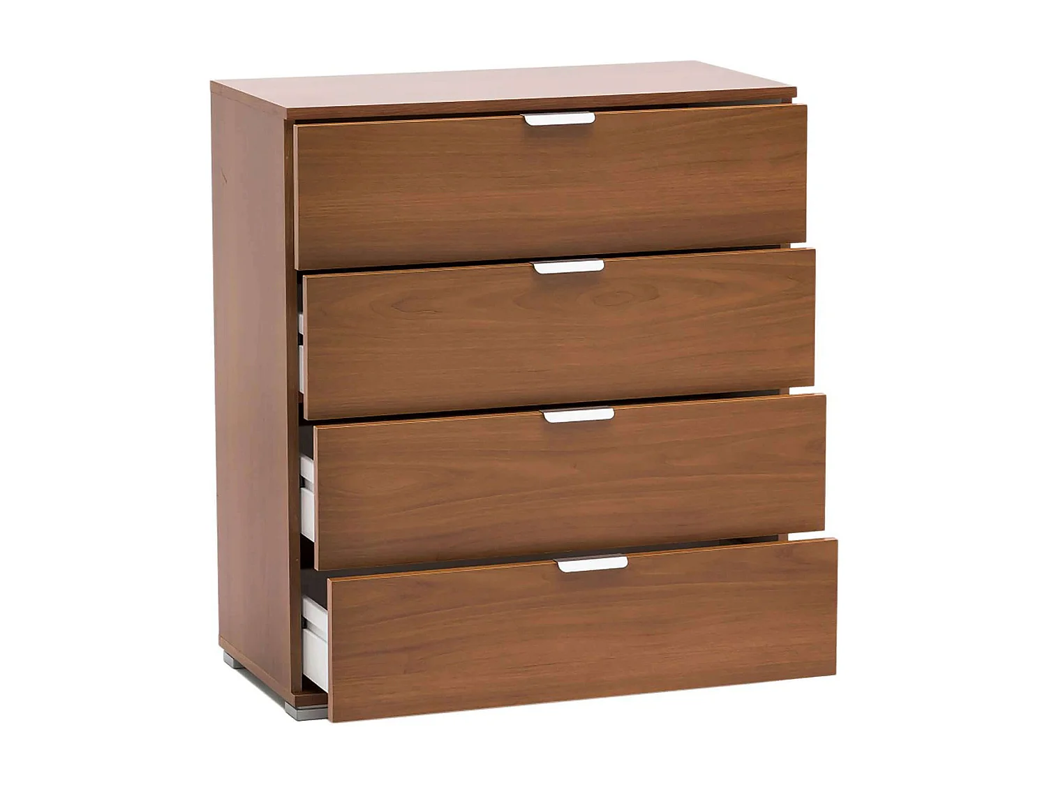 MilaniHome.it - cassettiera 4 cassetti per soggiorno cucina bagno fatto in Italia cm 75x38x85 hdi coloreMarrone