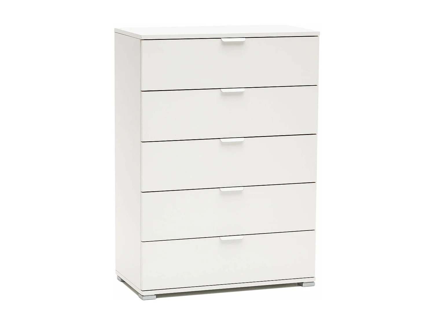 MilaniHome.it - cassettiera 5 cassetti per soggiorno cucina bagno fatto in Italia cm 75x38x103 hdi coloreBianco