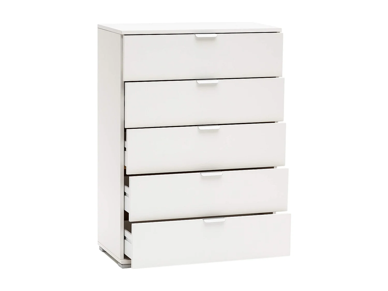 MilaniHome.it - cassettiera 5 cassetti per soggiorno cucina bagno fatto in Italia cm 75x38x103 hdi coloreBianco