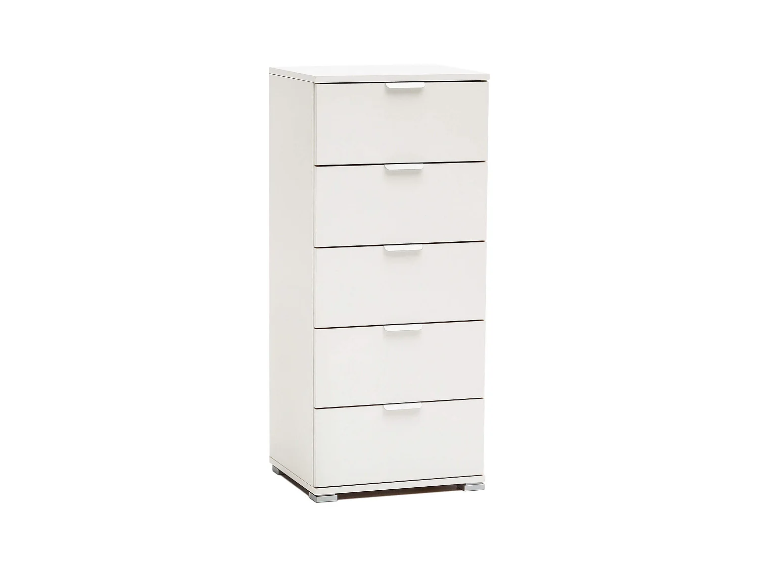MilaniHome.it - cassettiera 5 cassetti per soggiorno cucina bagno fatto in Italia cm 45x38x103 hdi coloreBianco