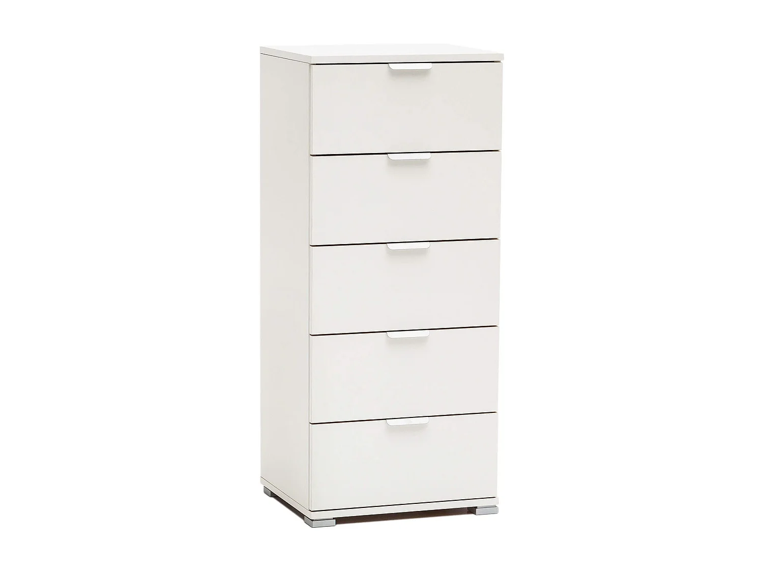 MilaniHome.it - cassettiera 5 cassetti per soggiorno cucina bagno fatto in Italia cm 45x38x103 hdi coloreBianco