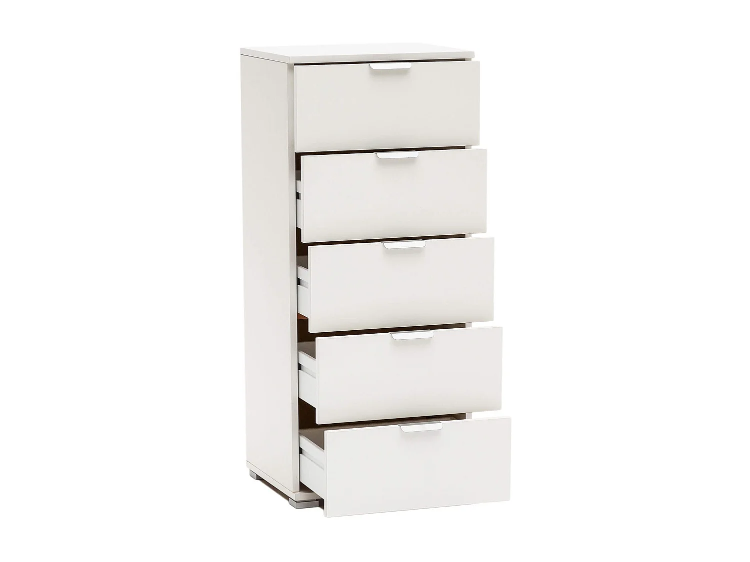 MilaniHome.it - cassettiera 5 cassetti per soggiorno cucina bagno fatto in Italia cm 45x38x103 hdi coloreBianco