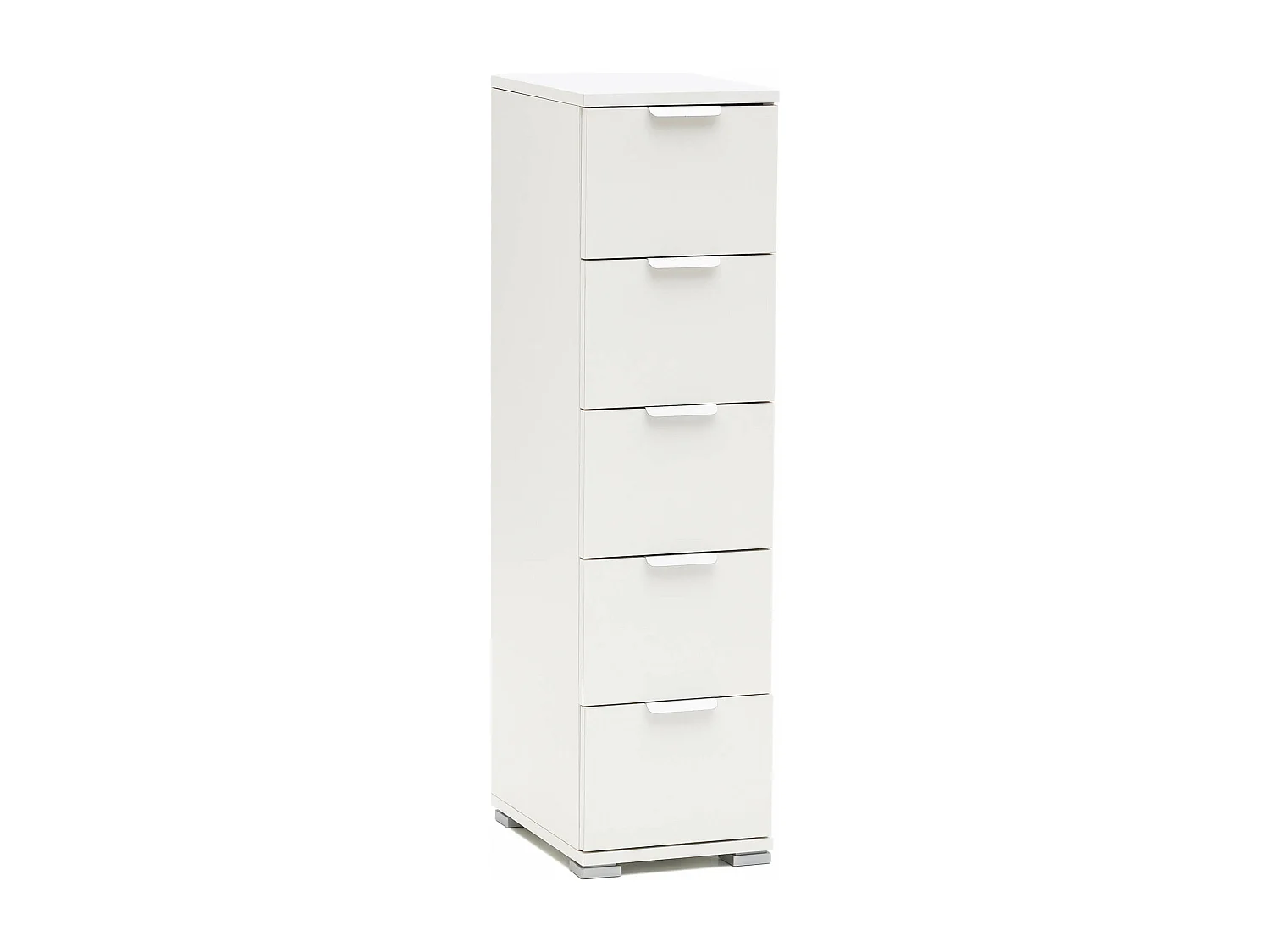 MilaniHome.it - cassettiera 5 cassetti per soggiorno cucina bagno fatto in Italia cm 27x38x103 hdi coloreBianco