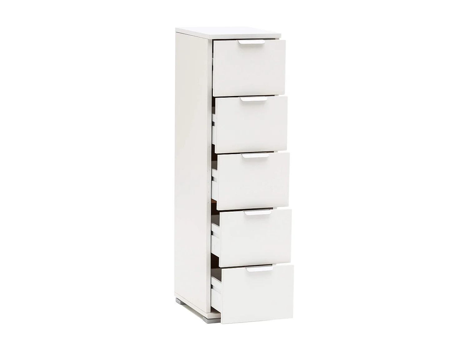 MilaniHome.it - cassettiera 5 cassetti per soggiorno cucina bagno fatto in Italia cm 27x38x103 hdi coloreBianco