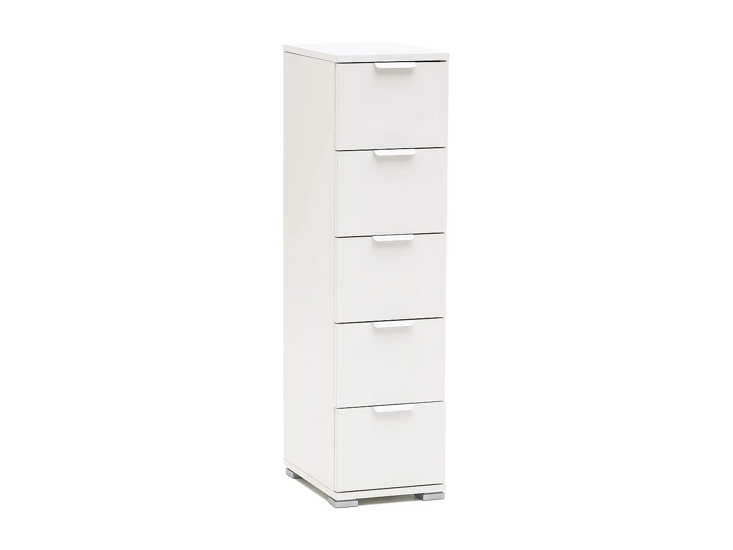 MilaniHome.it - cassettiera 5 cassetti per soggiorno cucina bagno fatto in Italia cm 27x38x103 hdi coloreBianco