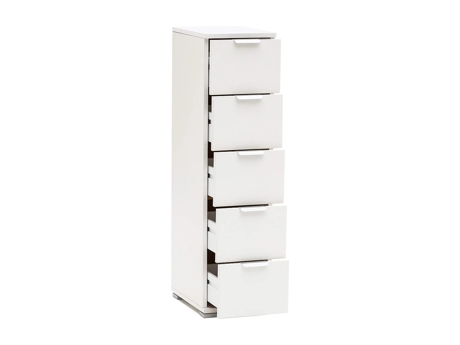 MilaniHome.it - cassettiera 5 cassetti per soggiorno cucina bagno fatto in Italia cm 27x38x103 hdi coloreBianco