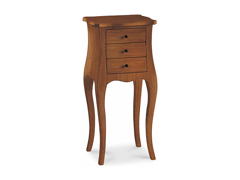 MilaniHome.it - Mobile Portatelefono In Legno Massello 34x31x72di coloreTinta noce