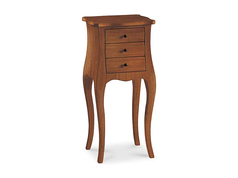 MilaniHome.it - Mobile Portatelefono In Legno Massello 34x31x72di coloreTinta noce