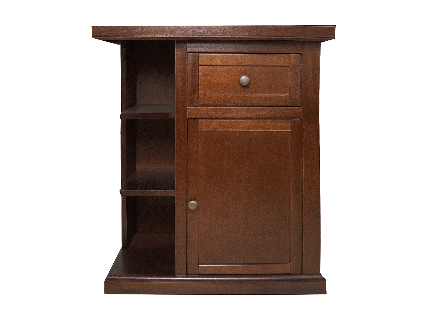 MilaniHome.it - Mobile Portatelefono In Legno Massello 60x36x73 hdi coloreTinta noce