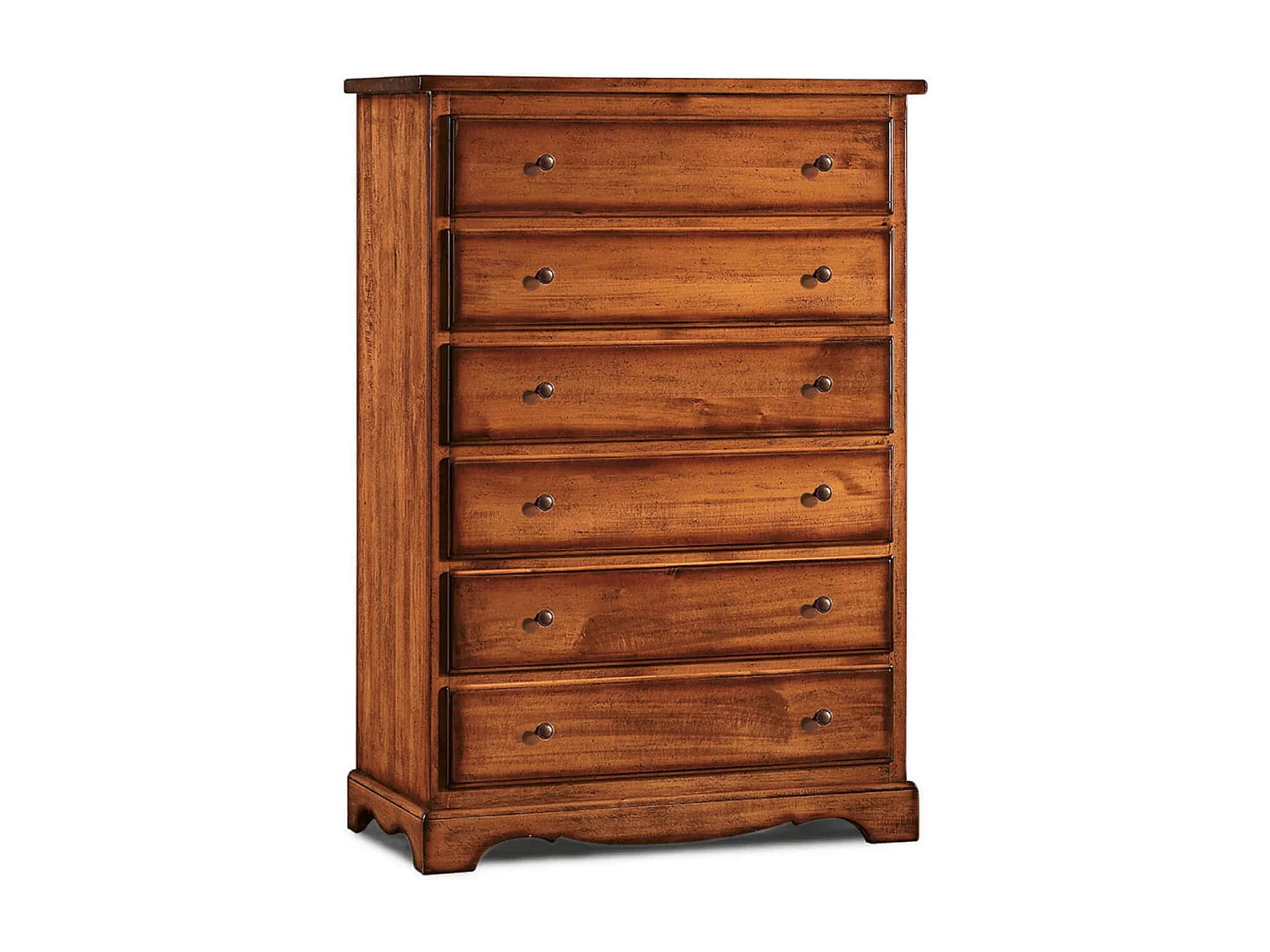 MilaniHome.it - Cassettiera In Legno Massello 97x49x140di coloreTinta noce