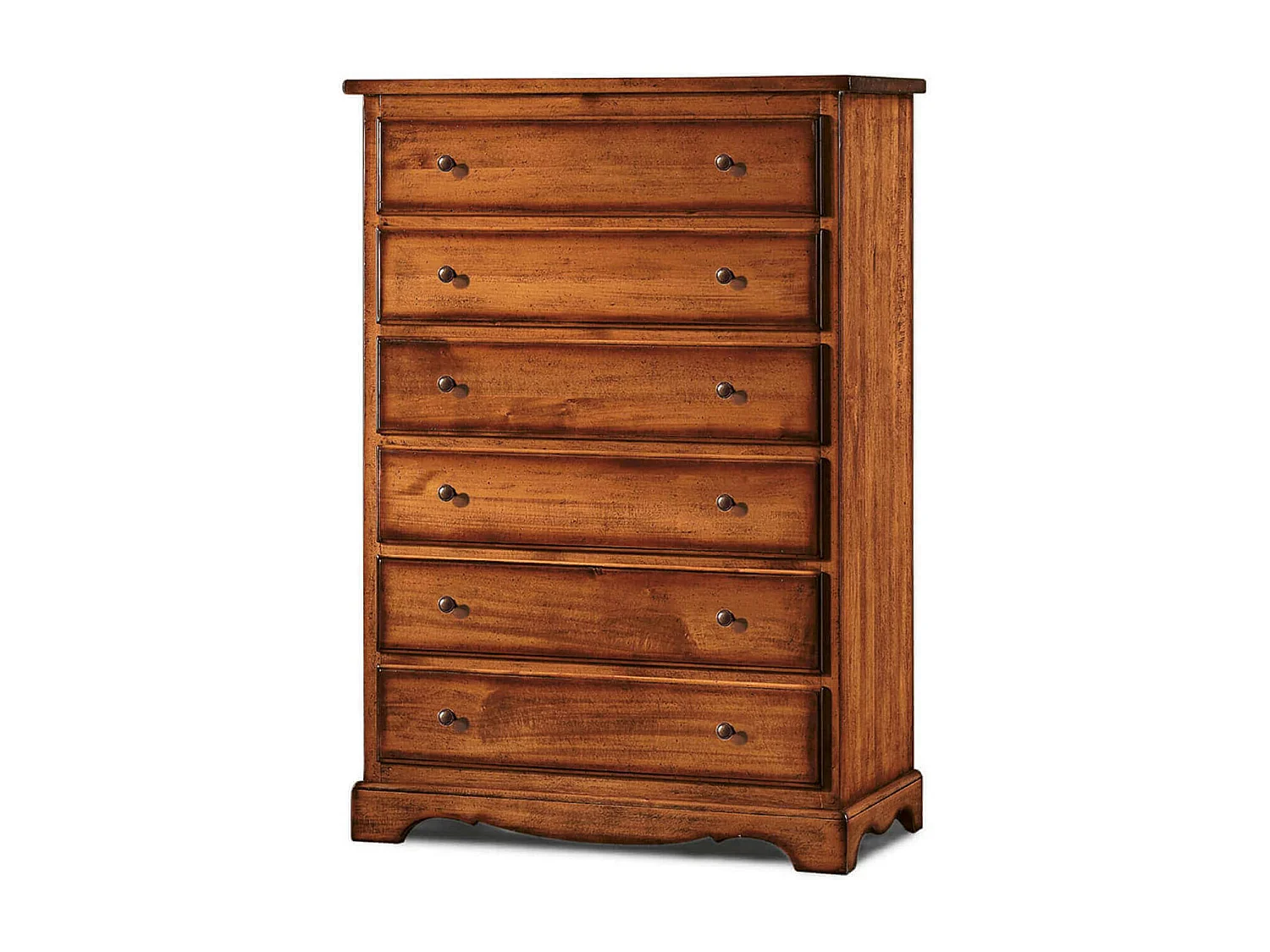 MilaniHome.it - Cassettiera In Legno Massello 97x49x140di coloreTinta noce