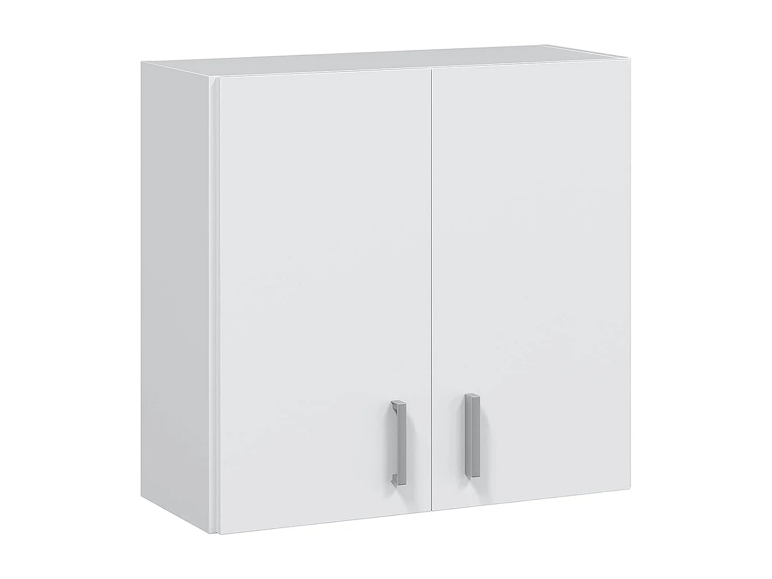 Armoire de rangement suspendue avec 2 portes couleur blanc - Longueur 59 x Hauteur 60 x Profondeur 26.5 cm