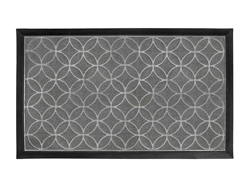 Tapis d'Entrée Rectangle "Emilio" 45x75cm Gris