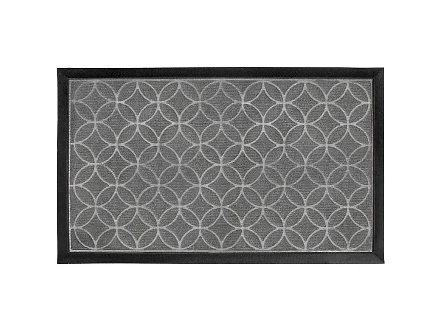 Tapis d'Entrée Rectangle "Emilio" 45x75cm Gris
