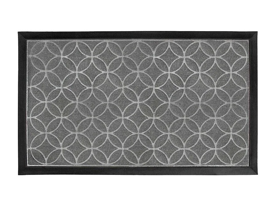 Tapis d'Entrée en Relief "Emilio" 45x75cm Gris
