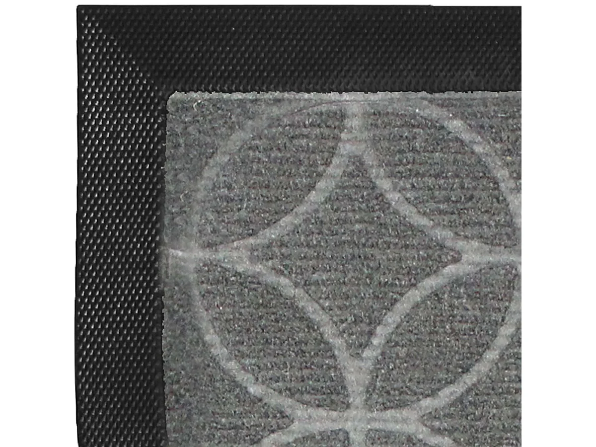 Tapis d'Entrée en Relief "Emilio" 45x75cm Gris