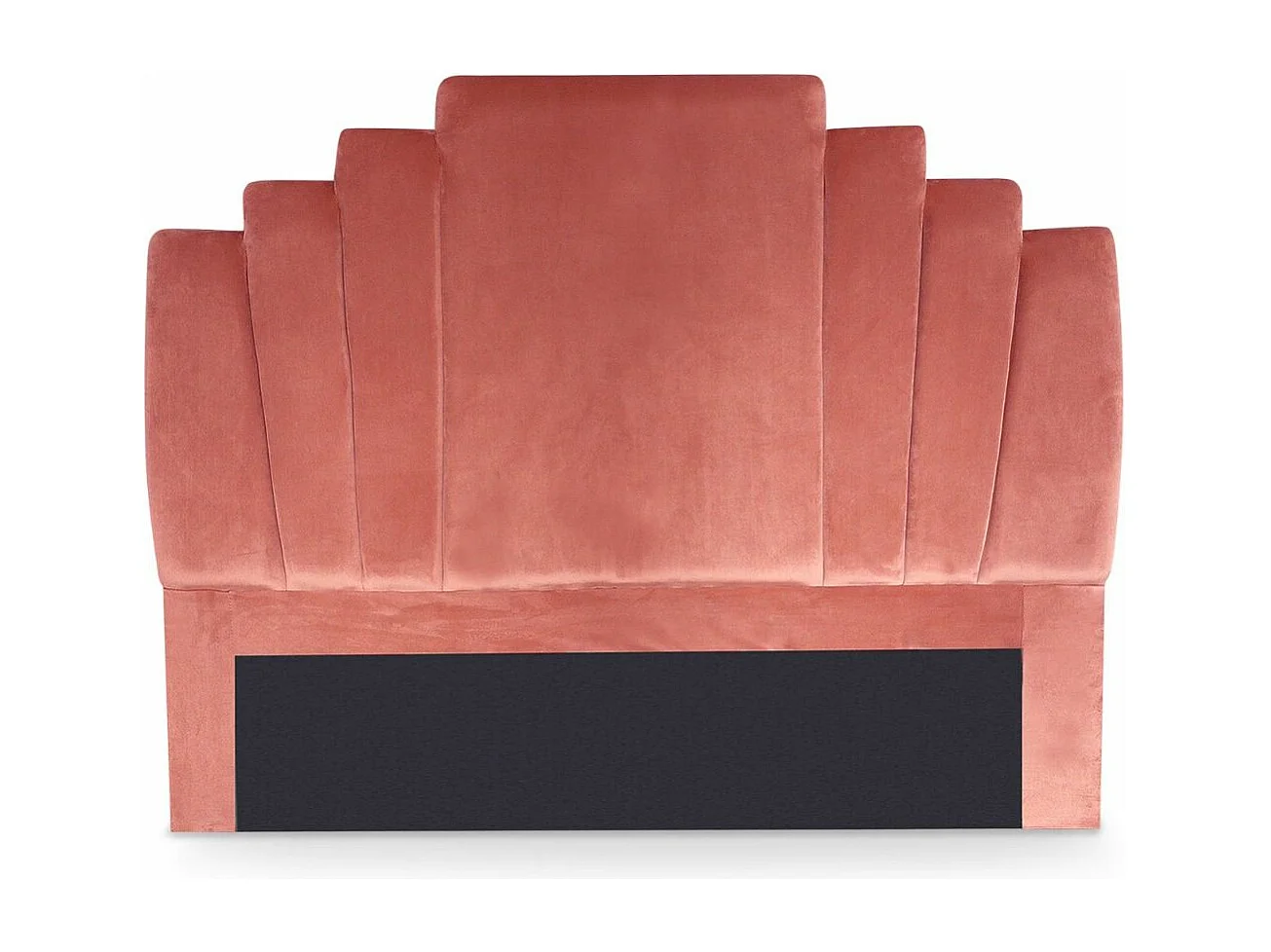 Testiera letto Arena 140 cm in Velluto Rosa Imbottita Decorazione di Tendenza