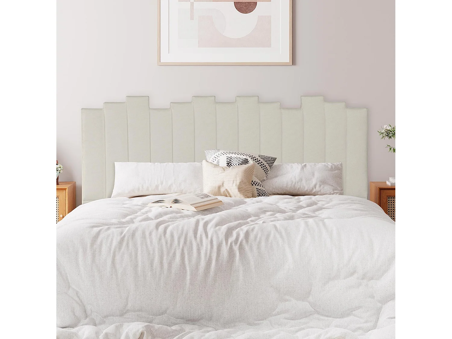 Tête de lit Lucky 180 cm Tissu Beige