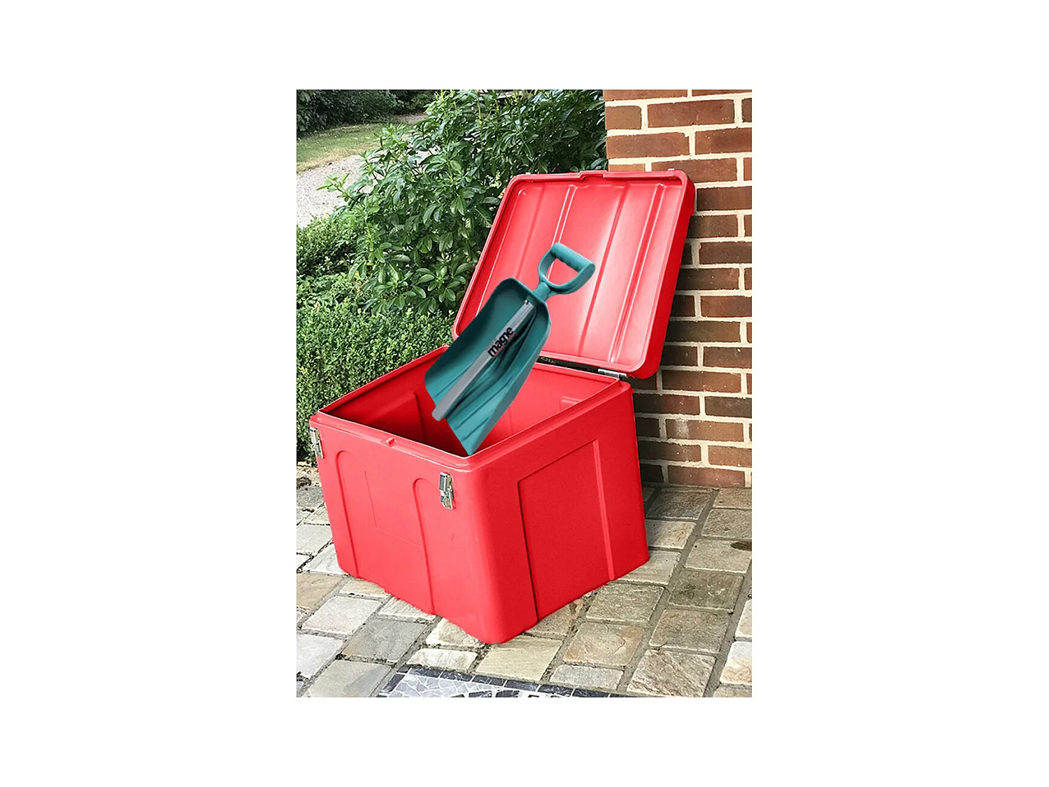 Bac à Sable Incendie/ à Sel De Déneigement 140l + Pelle- Lot De 16