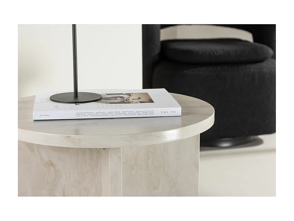 Ålesund hoektafel Ø50 cm beige.