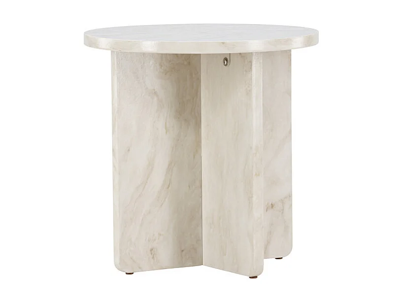 Tavolo ad angolo Ålesund Ø50 cm beige.