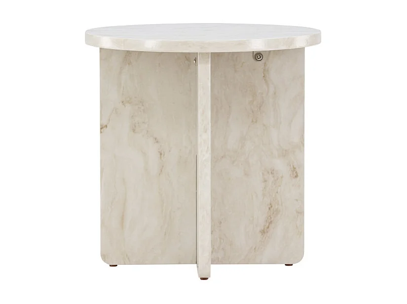 Tavolo ad angolo Ålesund Ø50 cm beige.