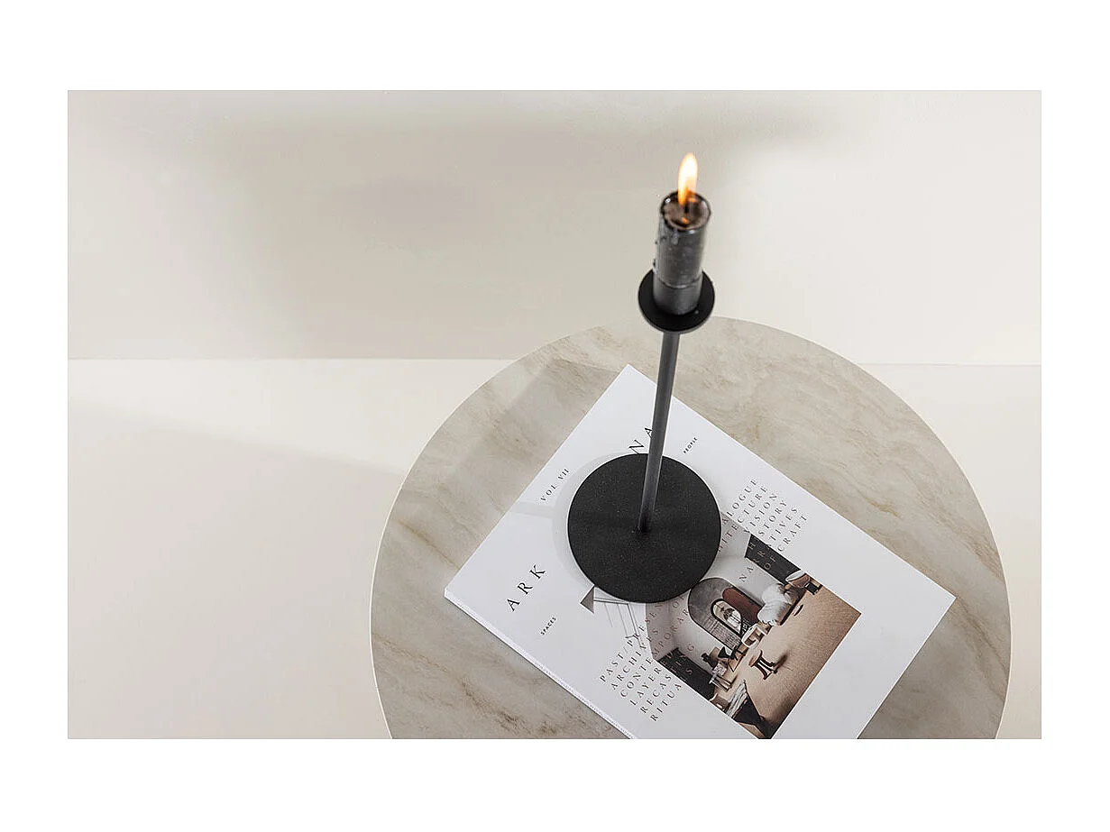 Tavolo ad angolo Ålesund Ø50 cm beige.