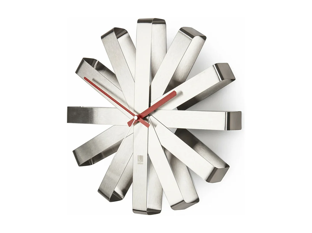 Horloge Ribbon small D30,5cm Argent  Umbra