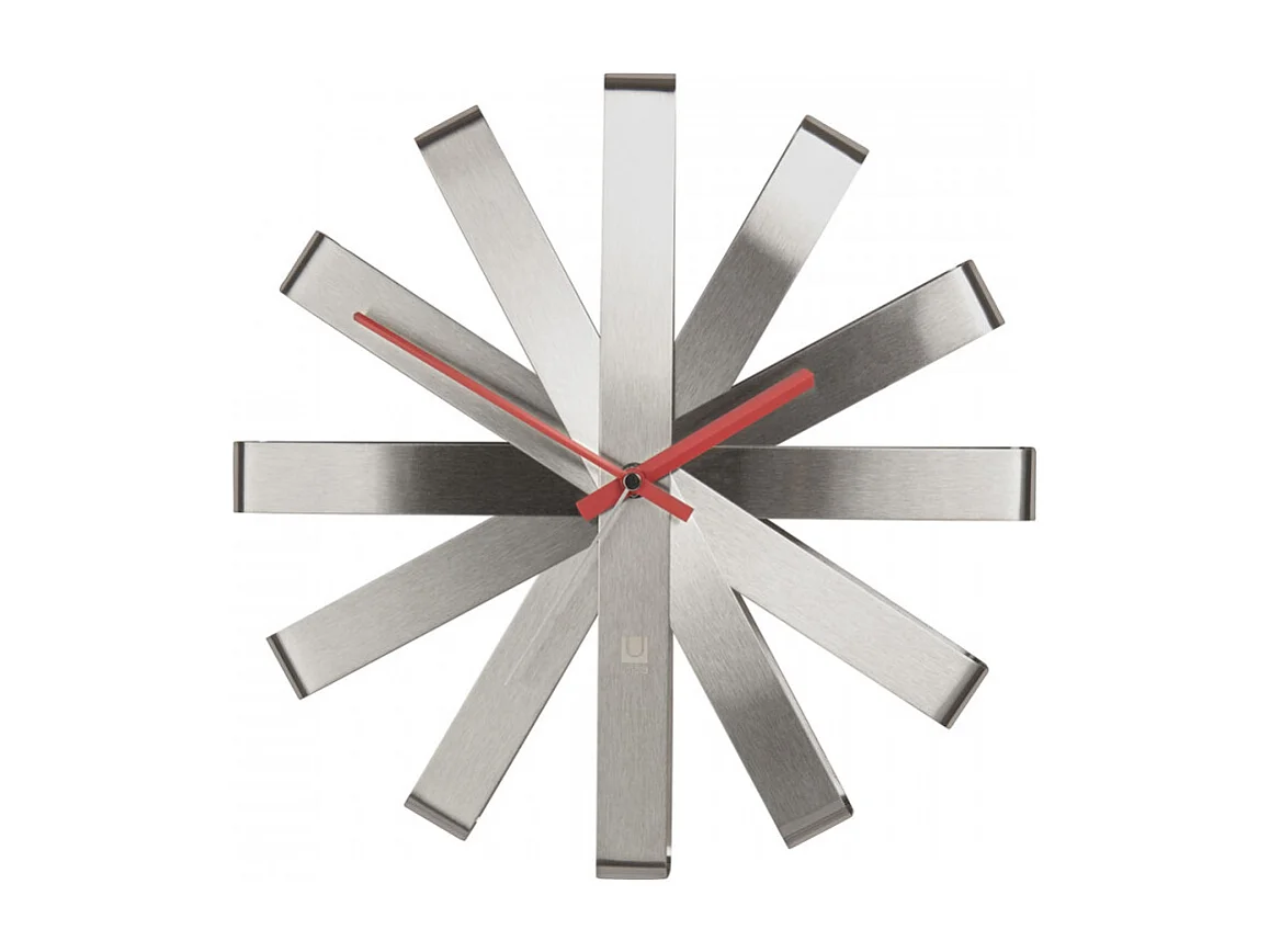 Horloge Ribbon small D30,5cm Argent  Umbra