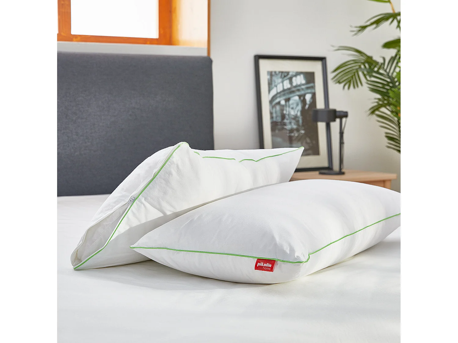 Kopfkissen 60 x 60 cm aus Entendaunen und Entenfedern, 11 cm - ESSENTIAL von PIKOLIN HOME