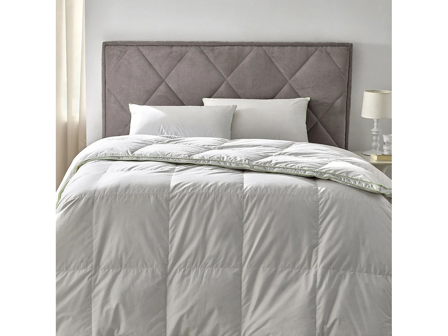 Almohada de plumón de firmeza media 75x40cm