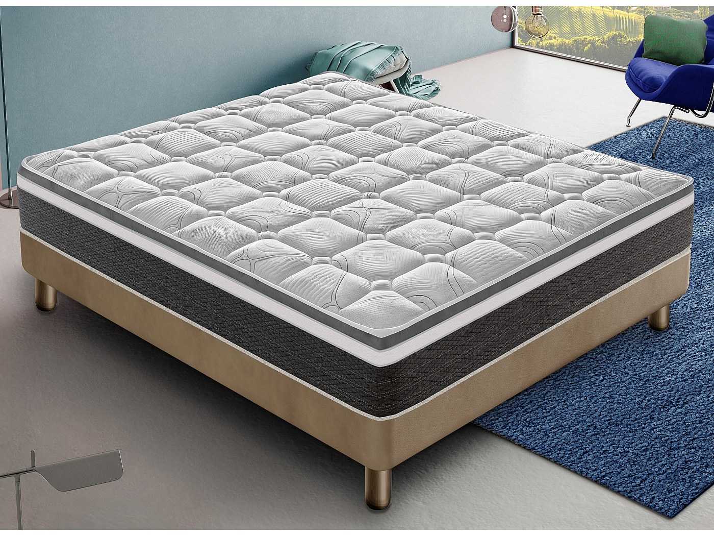 Materasso 90x190 in Memory Foam - Altezza 30 cm - Ortopedico - Rigidità ...