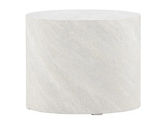 York - Table d'appoint ronde effet marbre ø50cm - Gris clair