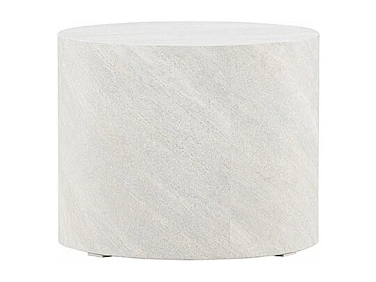 York - Table d'appoint ronde effet marbre ø50cm - Gris clair