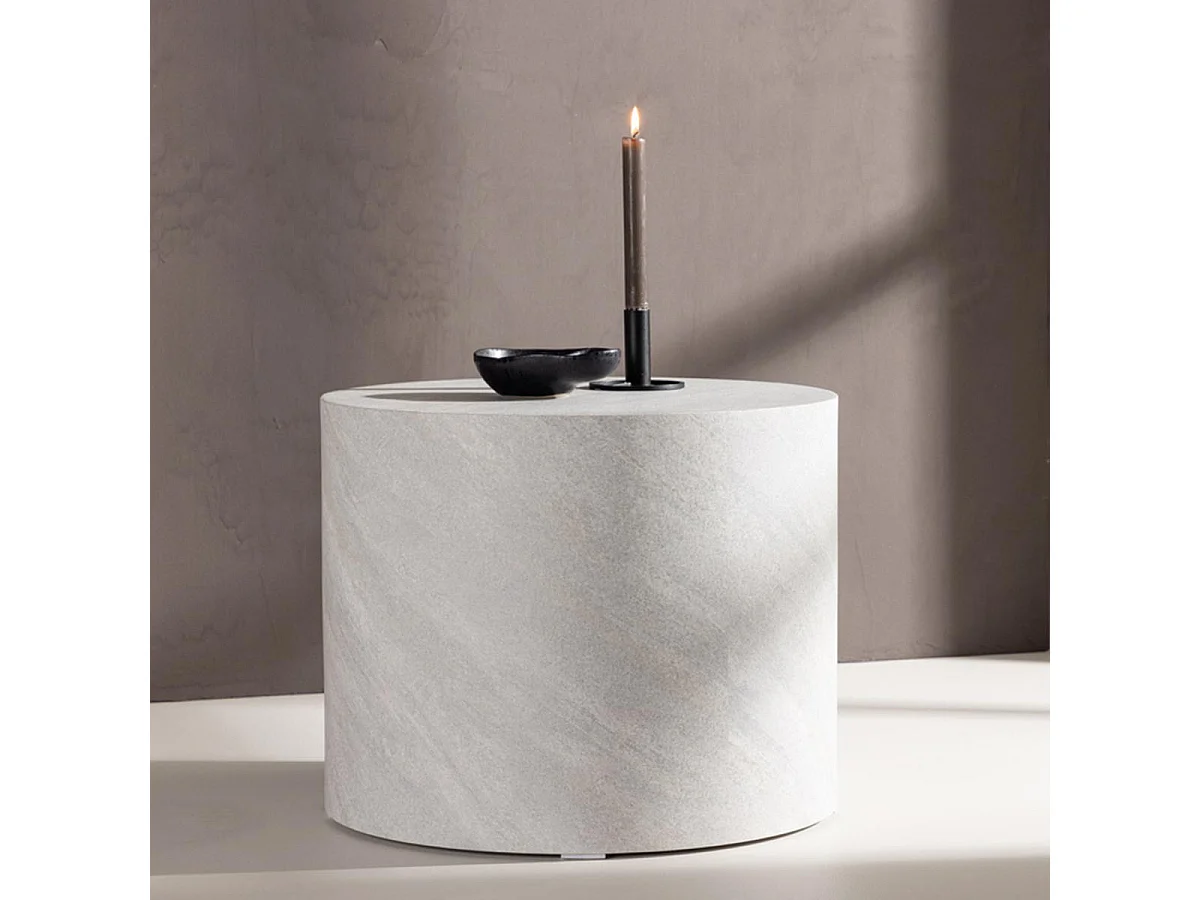 Tavolino York Ø50cm grigio.