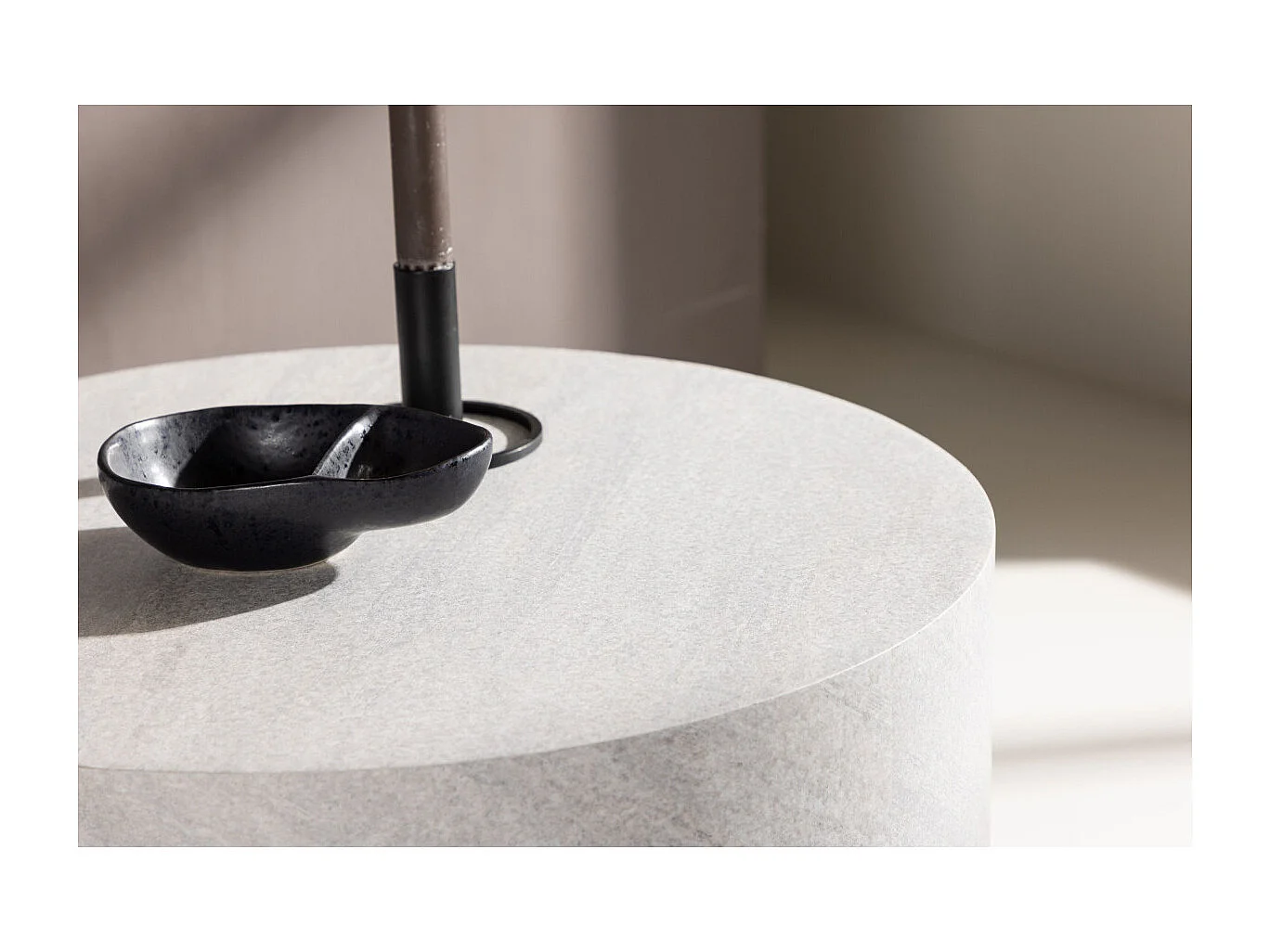 Tavolino York Ø50cm grigio.