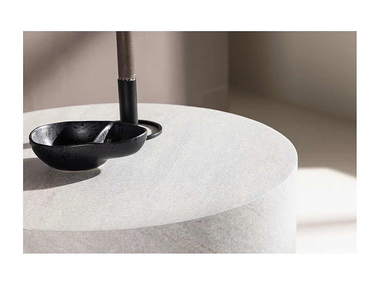 Tavolino York Ø50cm grigio.